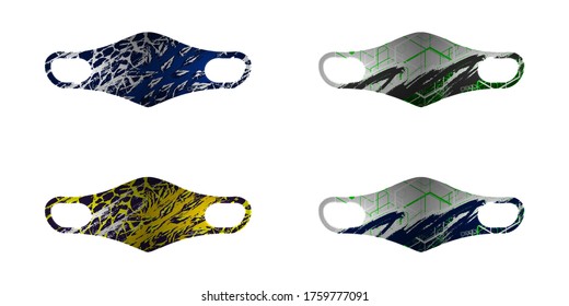 Design scuba mask for safety face. Abstract background illustration