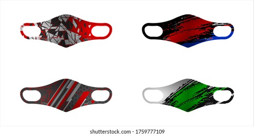 Design scuba mask for safety face. Abstract background illustration