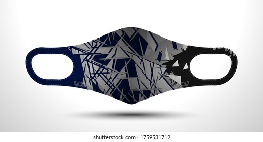 Design scuba masker for safety face. Abstract background illustration