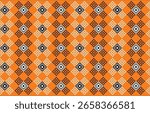 Design of seamless alternating colored square fabric pattern, orange background for printing Vector file