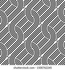 Design seamless chain pattern. Abstract monochrome ellipse background. Vector art
