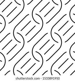 Design seamless chain pattern. Abstract monochrome ellipse background. Vector art