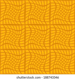 Design seamless colorful checked twisted geometric pattern. Abstract warped textured background. Vector art