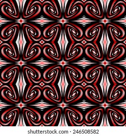 Design seamless colorful decorative pattern. Abstract whirl twisted background. Vector art. No gradient