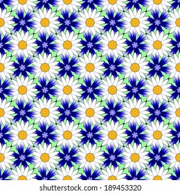 Design seamless colorful flower decorative pattern. Abstract diagonal textured background. Vector art