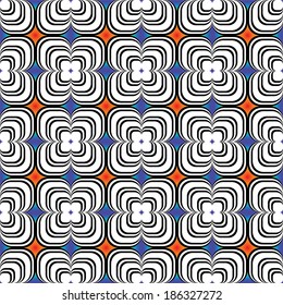 Design seamless colorful flower geometric pattern. Abstract background. Vector art