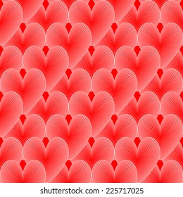Design seamless colorful heart pattern. Valentine's Day background. Vector art