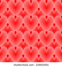 Design seamless colorful heart pattern. Valentine's Day background. Vector art. No gradient