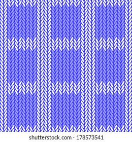 Design seamless colorful knitted geometric pattern. 