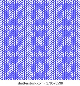 Design seamless colorful knitted pattern. Thread textured textile background. Vector art