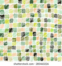 Design seamless colorful mosaic pattern. Abstract square geometric background. Vector art