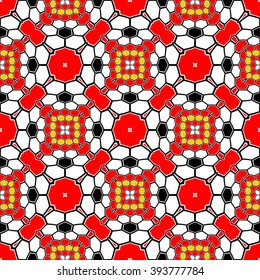 Design seamless colorful mosaic pattern. Abstract decorative background. Vector art. No gradient