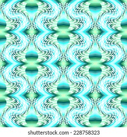 Design seamless colorful movement illusion checked pattern. Abstract warped textured twisted background. Vector art