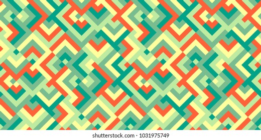 Design seamless colorful pattern. Abstract square geometric background. Vector Illustration.