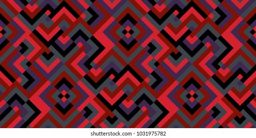Design seamless colorful pattern. Abstract square geometric background. Vector Illustration.
