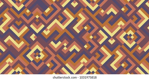 Design seamless colorful pattern. Abstract square geometric background. Vector Illustration.