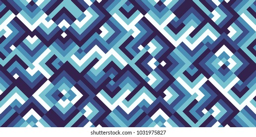 Design seamless colorful pattern. Abstract square geometric background. Vector Illustration.