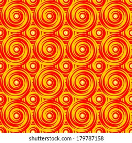Design seamless colorful twirl pattern. Bright geometric circular textured background. Vector art