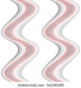 Design seamless colorful waving pattern. Abstract vertical background. Vector art. No gradient