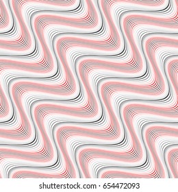 Design seamless colorful waving pattern. Abstract diagonal background. Vector art. No gradient
