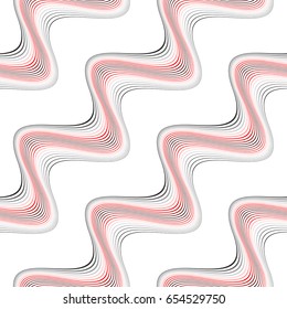 Design seamless colorful waving pattern. Abstract diagonal background. Vector art. No gradient
