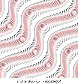 Design seamless colorful waving pattern. Abstract diagonal background. Vector art. No gradient