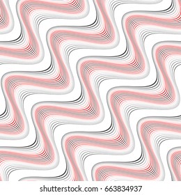 Design seamless colorful waving pattern. Abstract diagonal background. Vector art. No gradient