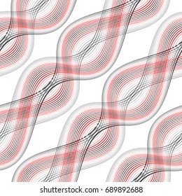 Design seamless colorful waving pattern. Abstract background. Vector art. No gradient