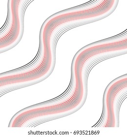 Design seamless colorful waving pattern. Abstract diagonal background. Vector art. No gradient