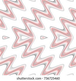 Design seamless colorful waving pattern. Abstract zigzag background. Vector art. No gradient