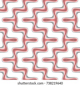 Design seamless colorful waving pattern. Abstract zigzag background. Vector art. No gradient