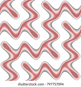 Design seamless colorful waving pattern. Abstract zigzag background. Vector art. No gradient
