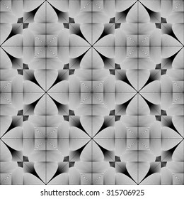 Design seamless decorative geometric pattern. Abstract monochrome lines background. Vector art. No gradient