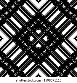 Design seamless decorative pattern. Abstract monochrome lacy background. Vector art