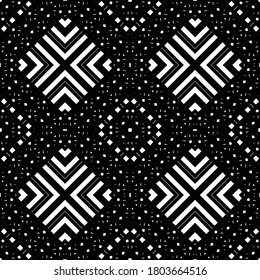 Design seamless decorative pattern. Abstract monochrome lacy background. Vector art