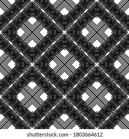Diseño de un patrón decorativo impecable. Resumen de fondo de encaje monocromo. Arte vectorial