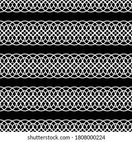 Design seamless decorative pattern. Abstract monochrome lacy background. Vector art