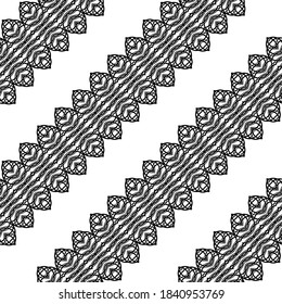 Design seamless decorative pattern. Abstract monochrome lacy background. Vector art