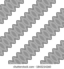 Design seamless decorative pattern. Abstract monochrome lacy background. Vector art