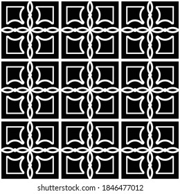 Design seamless decorative pattern. Abstract monochrome grating background. Vector art