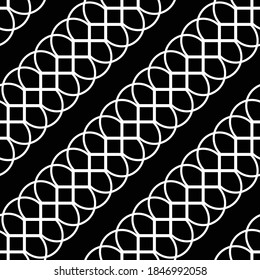 Diseño de un patrón decorativo impecable. Resumen de fondo de encaje monocromo. Arte vectorial