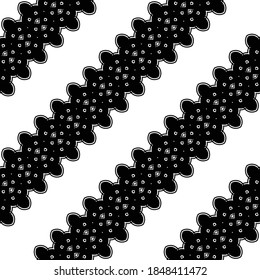 Diseño de un patrón decorativo impecable. Resumen de fondo de encaje monocromo. Arte vectorial