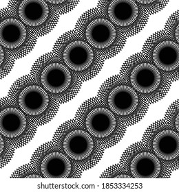 Design seamless decorative pattern. Abstract monochrome lacy background. Vector art