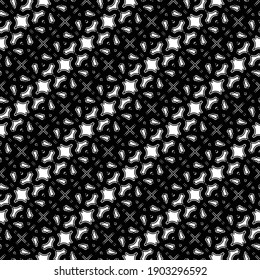 Design seamless decorative pattern. Abstract monochrome lacy background. Vector art