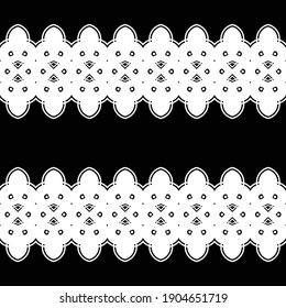 Design seamless decorative pattern. Abstract monochrome lacy background. Vector art