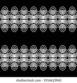 Design seamless decorative pattern. Abstract monochrome lacy background. Vector artv