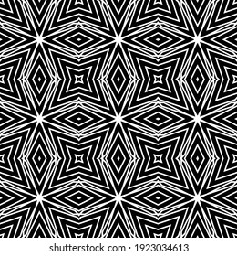Diseño de un patrón decorativo impecable. Resumen de fondo de encaje monocromo. Arte vectorial