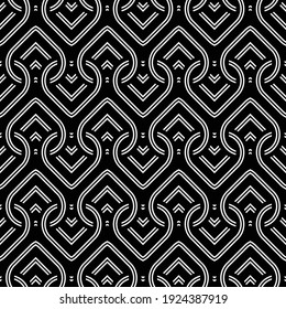 Design seamless decorative pattern. Abstract monochrome stripy background. Vector art