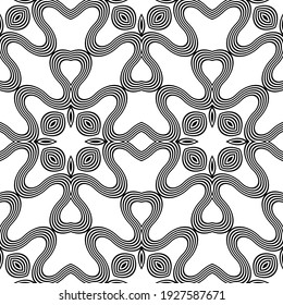 Design seamless decorative pattern. Abstract monochrome stripy background. Vector art