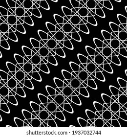 Diseño de un patrón decorativo impecable. Resumen de fondo de encaje monocromo. Arte vectorial